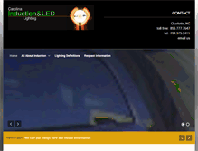 Tablet Screenshot of carolinainductionlighting.com